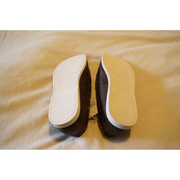 OLD NAVY MEN'S BOAT DRESS SHOES DARK BROWN LACE UP FAUX LEATHER SIZE 11 MEMORY F - Picture 6 of 8